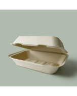 9" x 6" Farmer's Fiber Collection Compostable Clamshell, 200/cs
