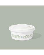 8oz Compostable Squat Food Container, PLA Lined, 500/cs