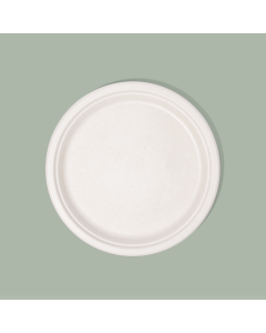 10" Compostable Round Bamboo Fiber Plate, PFAS FREE Clarion Collection, 500/Case